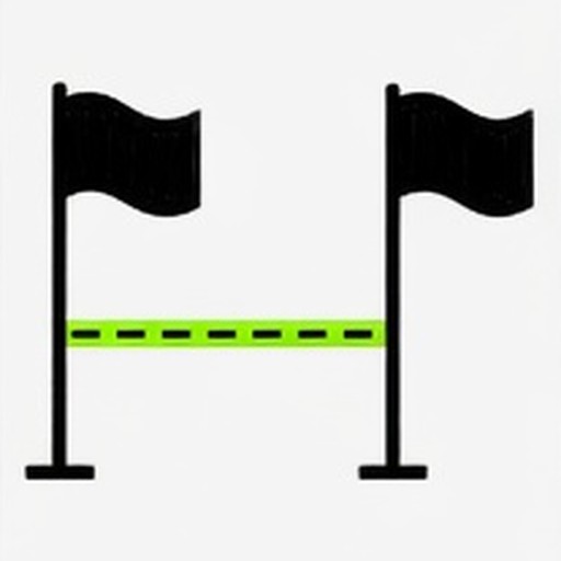 The width of the clearing marked