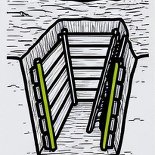 The pipe set in the ditch line