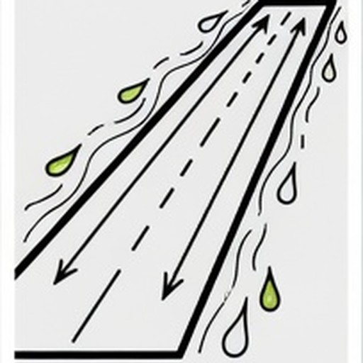 Slope set so water leaves the wheel path